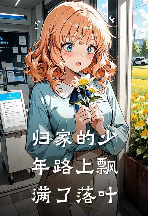 归家的少年路上飘满了落叶